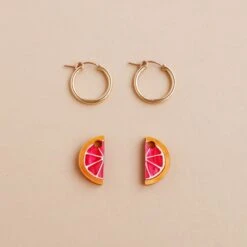 Mini Grapefruit Slice Hoops -Wolf & Moon 00f01f94 77d7 4dfb bb1b 00944c5da6fa