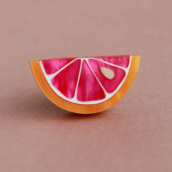 Grapefruit Slice Pin