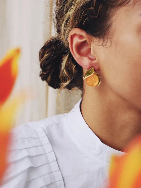 Mini Orange Studs 4 Mini Orange Studs - Image 2