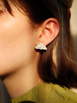 Cloud Studs In Silver -Wolf & Moon 64caef8d d397 405a 93ae d121117ea033