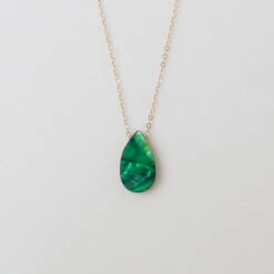 Emerald Raindrop Necklace -Wolf & Moon 96fb1497 344c 4644 b125 d16866722cae