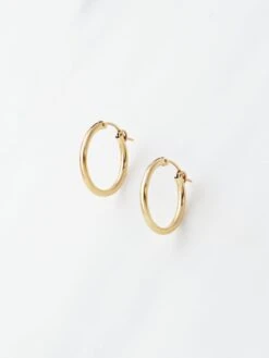 Wolf & Moon Gold-Filled Hoops 16 Wolf & Moon Gold-Filled Hoops -Wolf & Moon Gold filled hoops 22mm side
