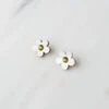 Mini Bloom Studs - White Pearl 2 Mini Bloom Studs - White Pearl -Wolf & Moon adc0dad9 101c 471d 9472 7001b770ad18