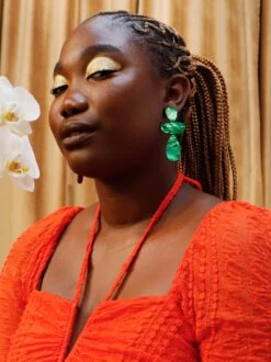 Wolf & Moon -Wolf & Moon ana earrings emerald model kae 1 1