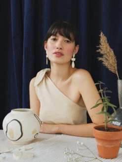 Wolf & Moon Ana Earrings In Mother Of Pearl 16 Wolf & Moon Ana Earrings In Mother Of Pearl -Wolf & Moon ana earrings mop model 1 750