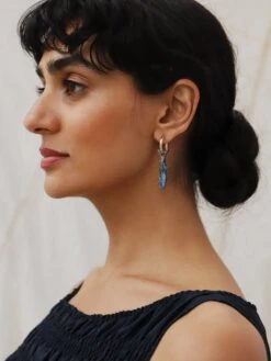 Wolf & Moon Anchovy Hoops -Wolf & Moon anchovy hoops model 2