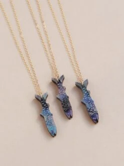 Wolf & Moon Anchovy Necklace -Wolf & Moon anchovy necklace lifestyle 4