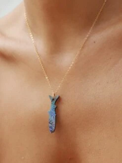 Wolf & Moon Anchovy Necklace -Wolf & Moon anchovy necklace model 3