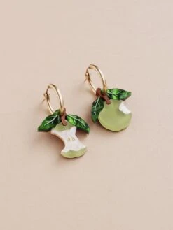 Wolf & Moon Apple Hoops In Green 12 Wolf & Moon Apple Hoops In Green -Wolf & Moon apple hoops lifestyle 2