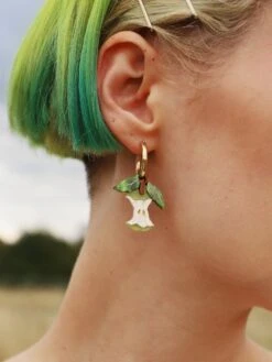 Wolf & Moon Apple Hoops In Green 14 Wolf & Moon Apple Hoops In Green -Wolf & Moon apple hoops model 5