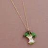 Wolf & Moon Apple Necklace In Green -Wolf & Moon apple necklace lifestyle 4