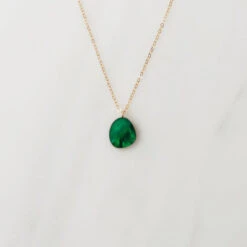 Emerald Mother Of Pearl 'beatrice' Necklace