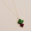 Wolf & Moon Beetroot Necklace -Wolf & Moon beetroot necklace lifestyle 1