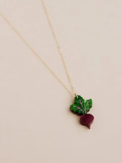 Wolf & Moon Beetroot Necklace