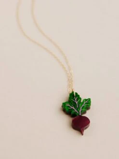 Wolf & Moon Beetroot Necklace -Wolf & Moon beetroot necklace lifestyle 3