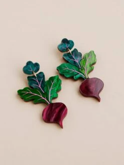 Wolf & Moon Beetroot Statement Earrings 15 Wolf & Moon Beetroot Statement Earrings -Wolf & Moon beetroot statement earrings lifestyle 2