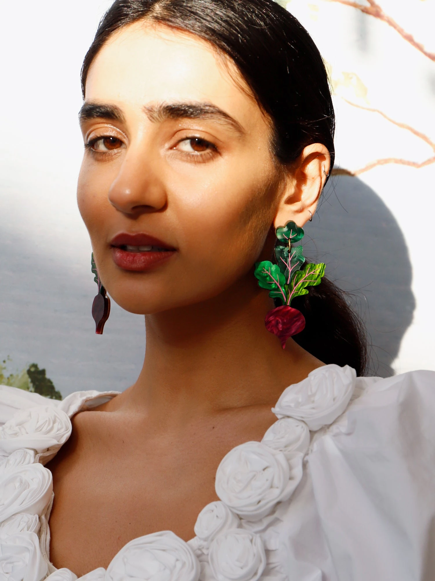 Wolf & Moon Beetroot Statement Earrings 8 Wolf & Moon Beetroot Statement Earrings - Image 6