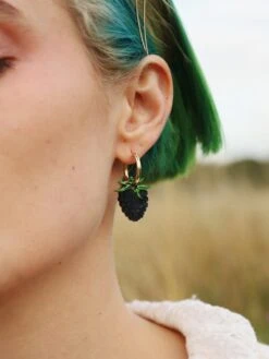 Wolf & Moon The Fruitery Hoops Set -Wolf & Moon blackberry hoops model 2