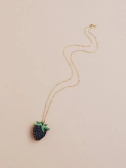 Wolf & Moon Blackberry Necklace 12 Wolf & Moon Blackberry Necklace -Wolf & Moon blackberry necklace lifestyle 3