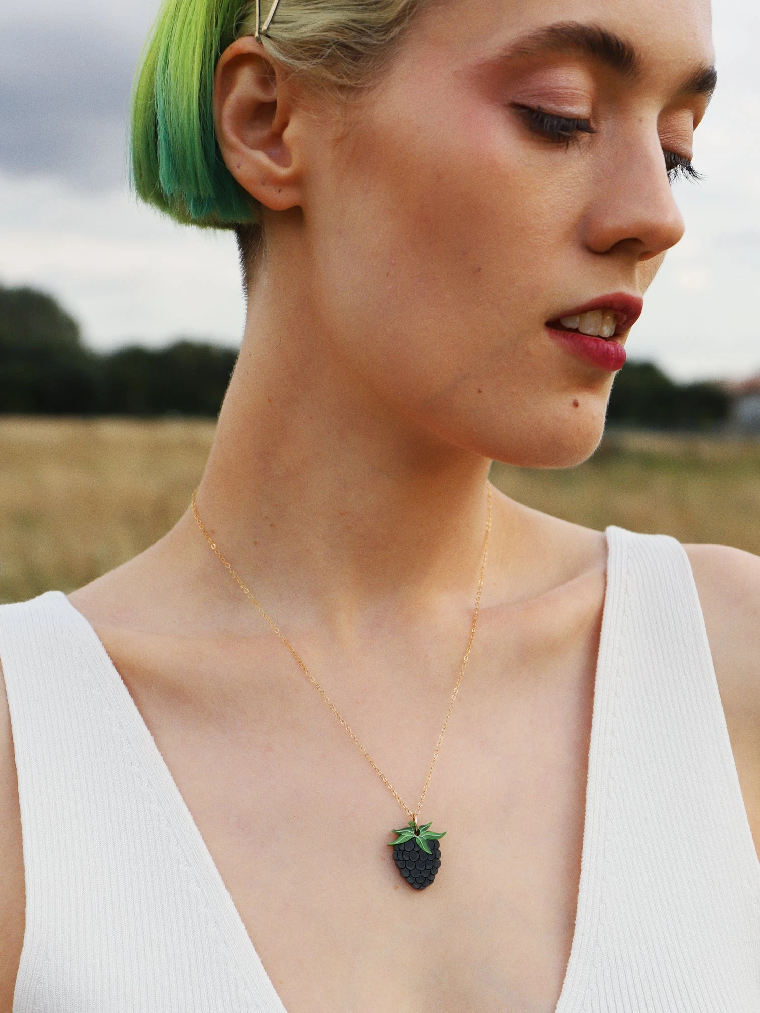 Wolf & Moon Blackberry Necklace 7 Wolf & Moon Blackberry Necklace - Image 5