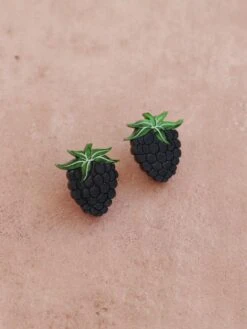 Wolf & Moon Blackberry Studs - Clip On -Wolf & Moon blackberry studs lifestyle 4 b0db7178 a3b6 4ba0 b72d b3fbfff41175