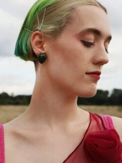 Wolf & Moon Blackberry Studs -Wolf & Moon blackberry studs model 1