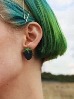 Wolf & Moon Blackberry Studs - Clip On -Wolf & Moon blackberry studs model 3 e955ecb6 945a 4d00 8abb f415716acdf3