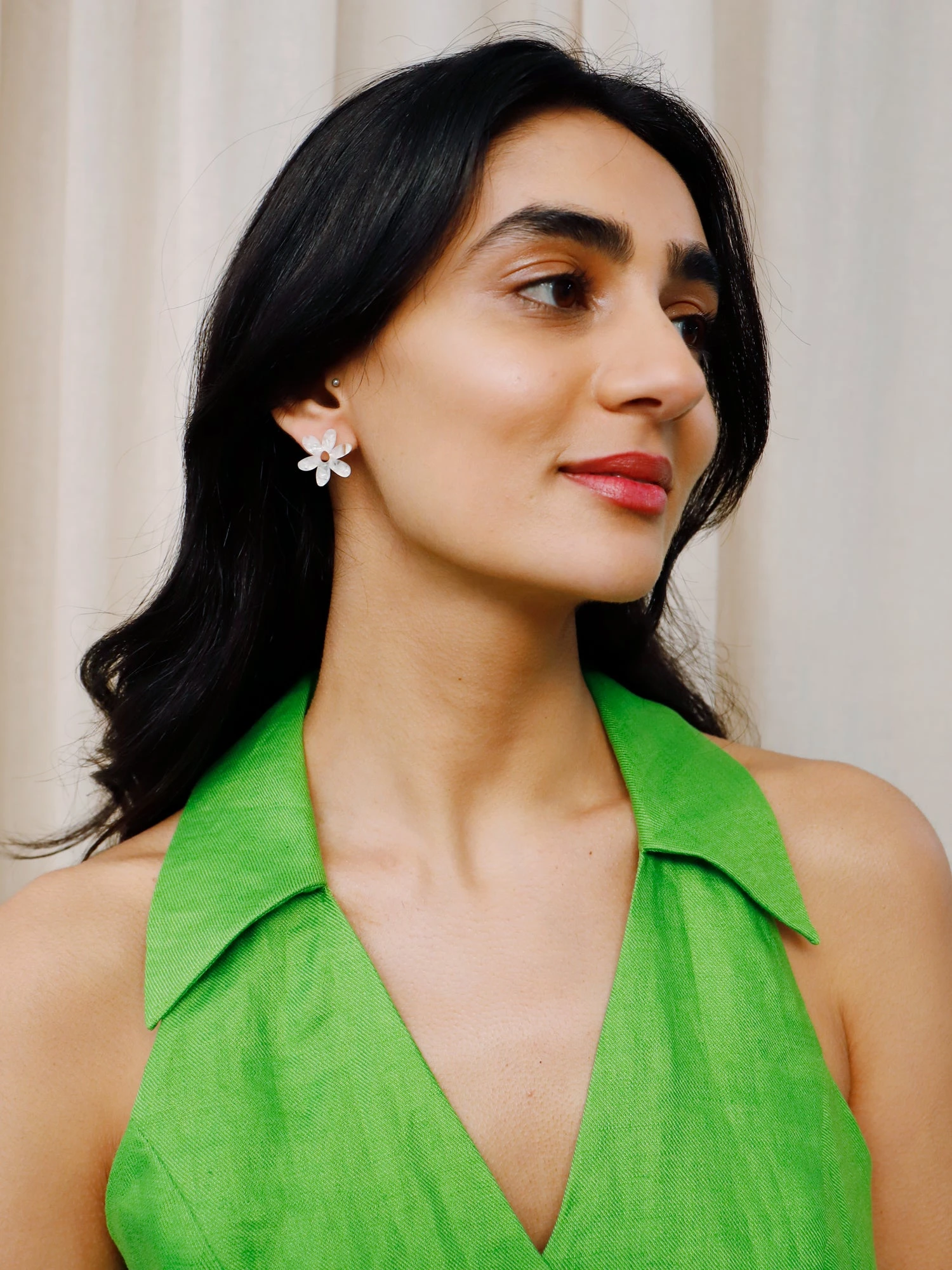 Wolf & Moon Caia Studs In Water Lily 8 Wolf & Moon Caia Studs In Water Lily - Image 6