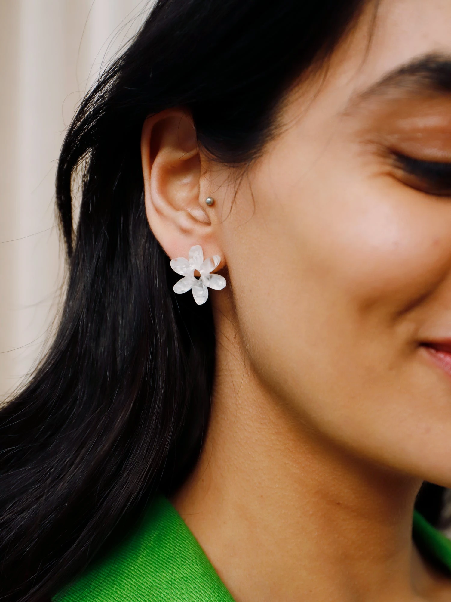 Wolf & Moon Caia Studs In Water Lily 7 Wolf & Moon Caia Studs In Water Lily - Image 5