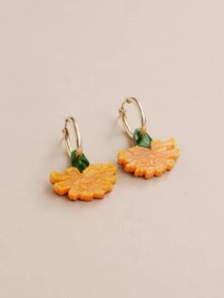 Wolf & Moon Calendula Hoops 11 Wolf & Moon Calendula Hoops -Wolf & Moon calendula hoops lifestyle 2
