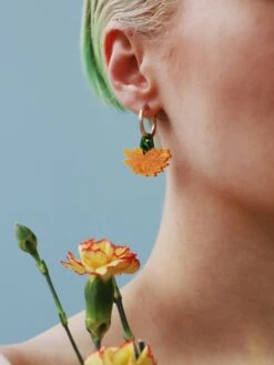 Wolf & Moon Calendula Hoops 15 Wolf & Moon Calendula Hoops -Wolf & Moon calendula hoops model 2