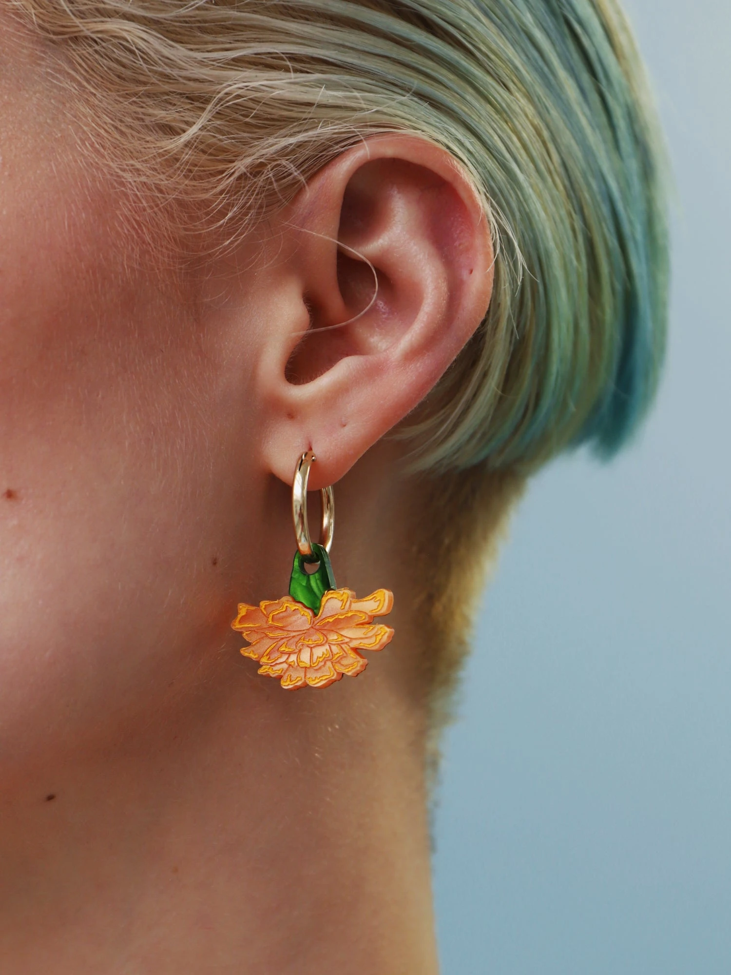 Wolf & Moon Calendula Hoops 7 Wolf & Moon Calendula Hoops - Image 5