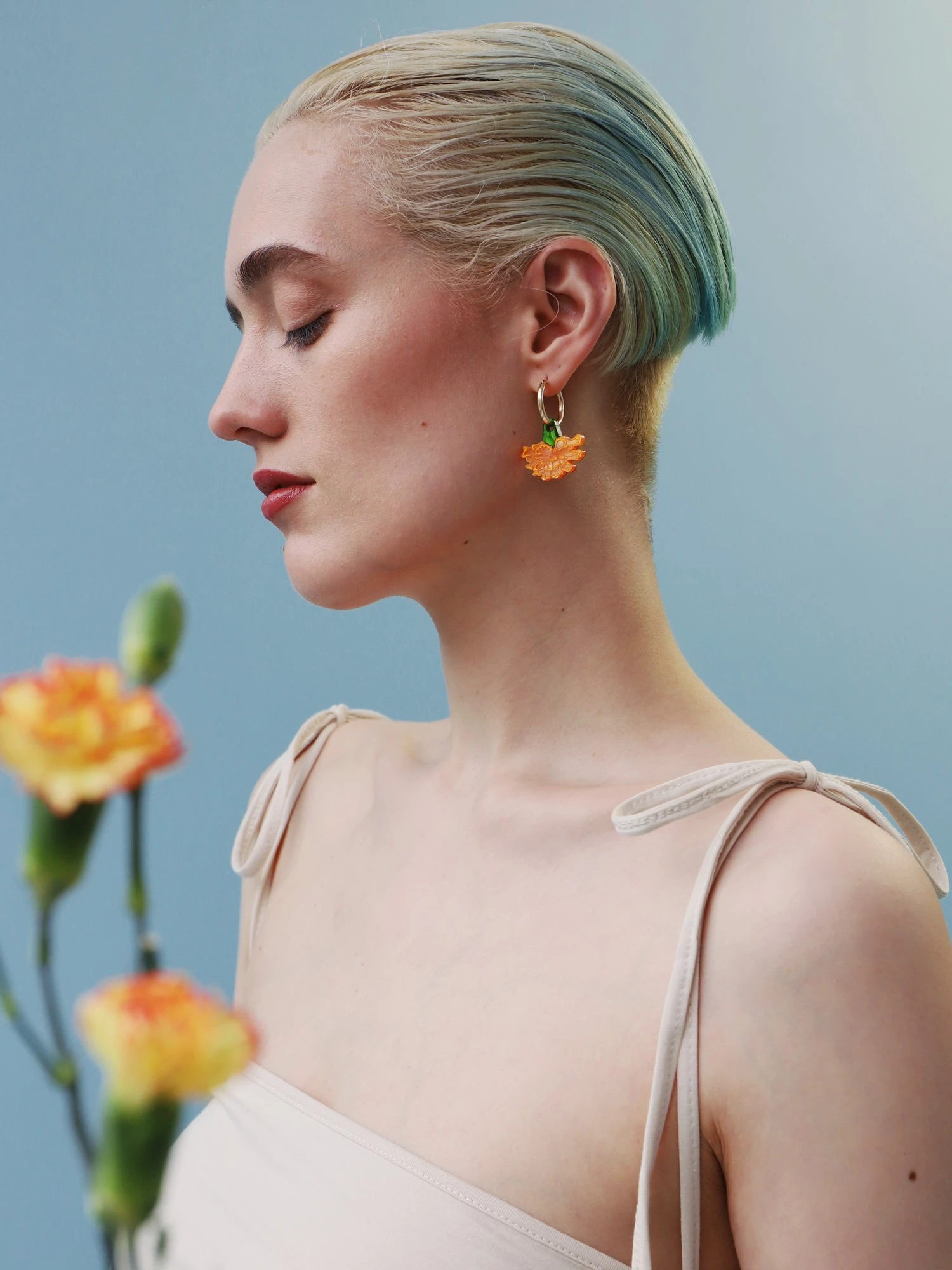 Wolf & Moon Calendula Hoops 4 Wolf & Moon Calendula Hoops - Image 2