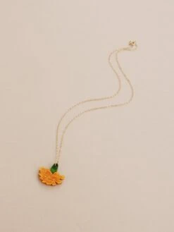 Wolf & Moon Calendula Necklace 12 Wolf & Moon Calendula Necklace -Wolf & Moon calendula necklace lifestyle 3