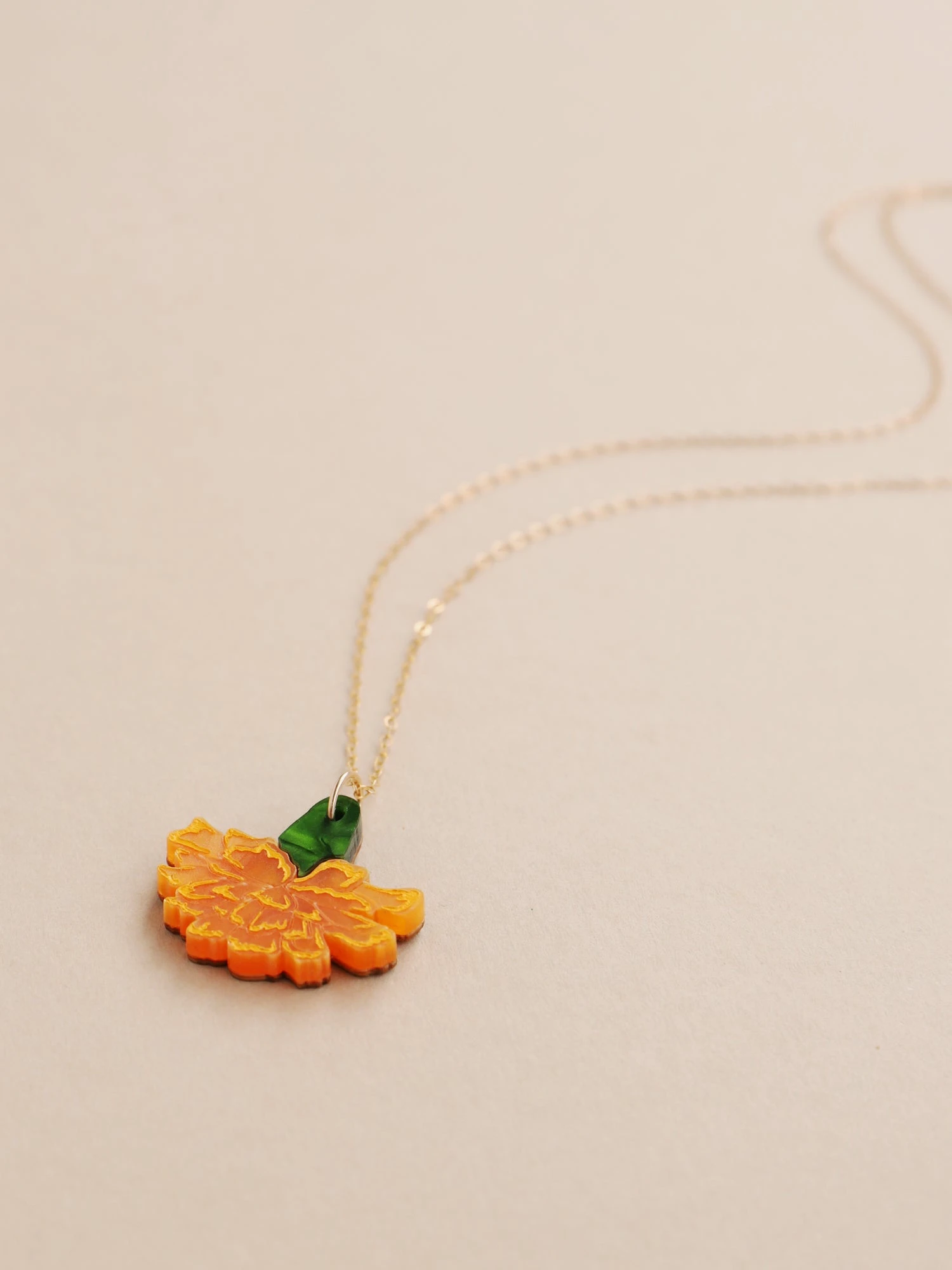 Wolf & Moon Calendula Necklace 9 Wolf & Moon Calendula Necklace - Image 7