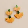 Wolf & Moon Calendula Statement Earrings 2 Wolf & Moon Calendula Statement Earrings -Wolf & Moon calendula statement earrings lifestyle 1