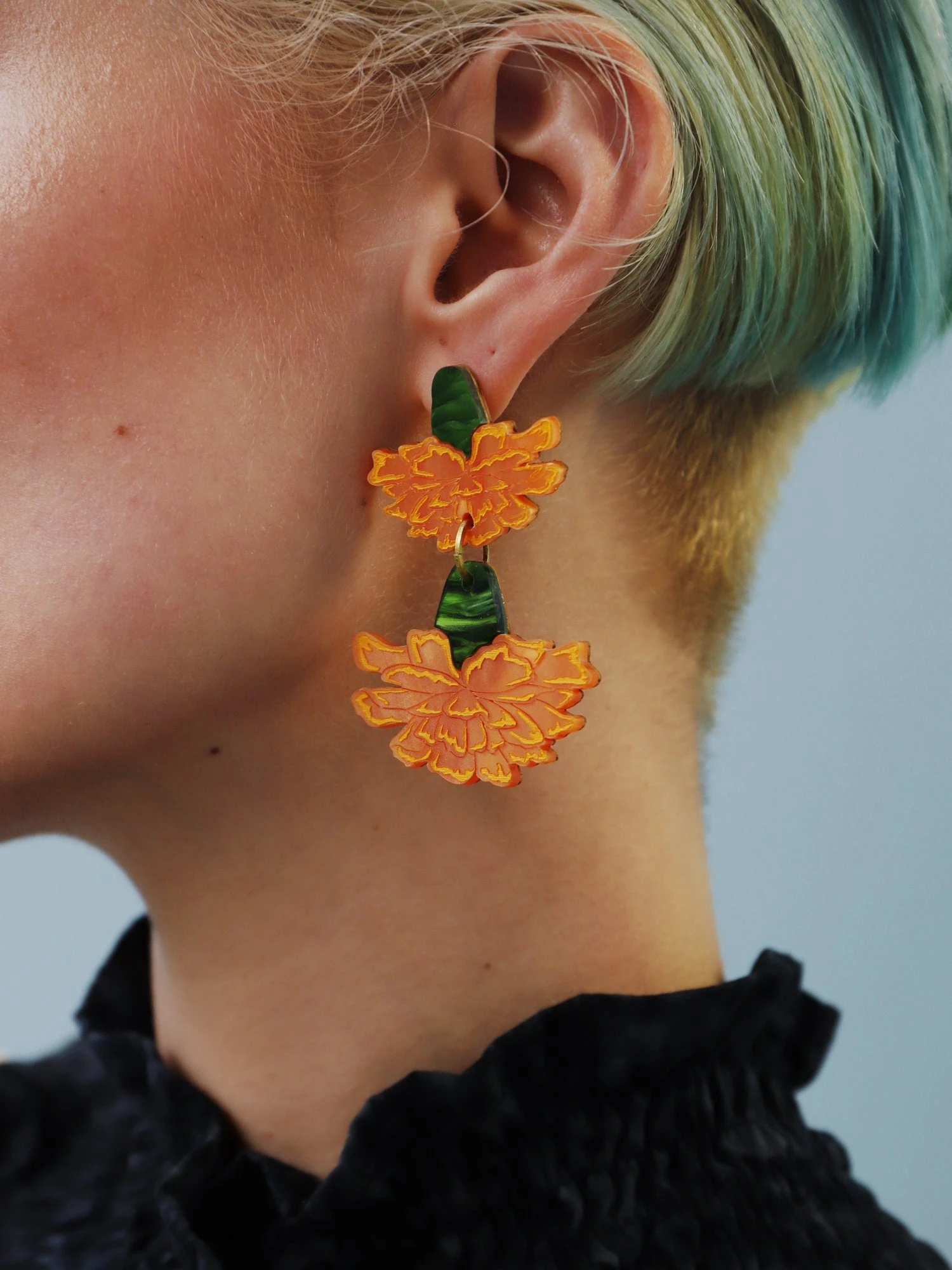Wolf & Moon Calendula Statement Earrings 7 Wolf & Moon Calendula Statement Earrings - Image 5