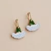 Wolf & Moon Carnation Hoops In Blue/White -Wolf & Moon carnation hoops blue lifestyle 1