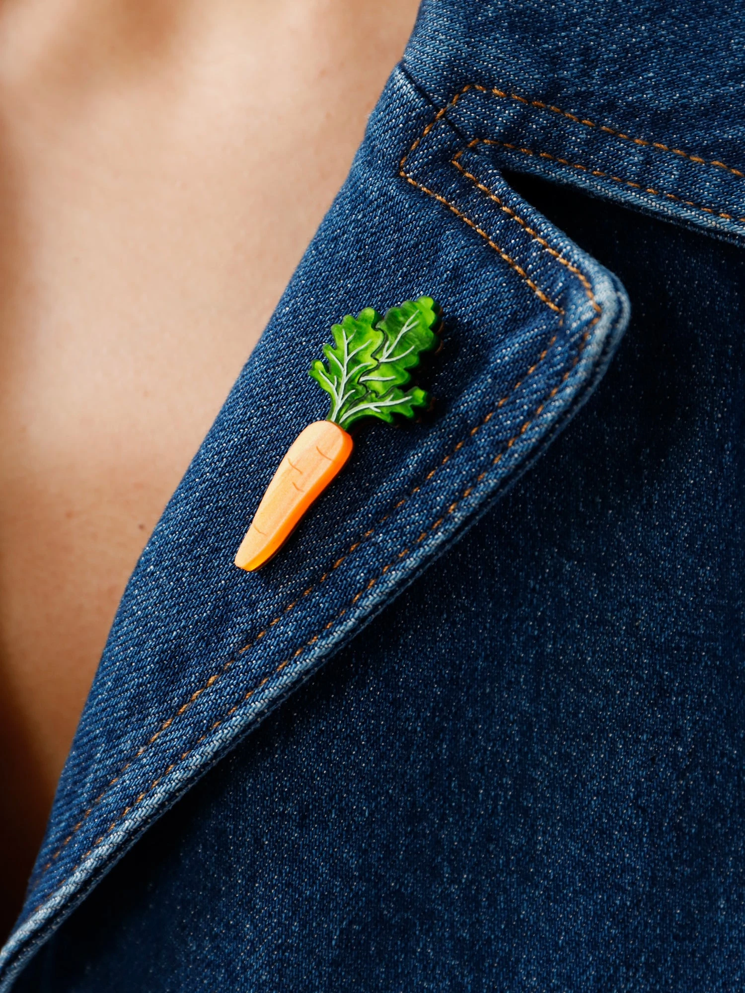 Wolf & Moon Carrot Pin 3 Wolf & Moon Carrot Pin - Image 2