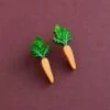 Wolf & Moon Carrot Studs -Wolf & Moon carrot studs lifestyle 1