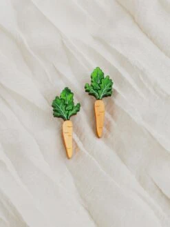 Wolf & Moon Carrot Studs -Wolf & Moon carrot studs lifestyle 5