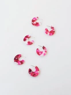 Wolf & Moon Cassia Hoops In Raspberry Crush 18 Wolf & Moon Cassia Hoops In Raspberry Crush -Wolf & Moon cassia hoops raspberry crush multiple