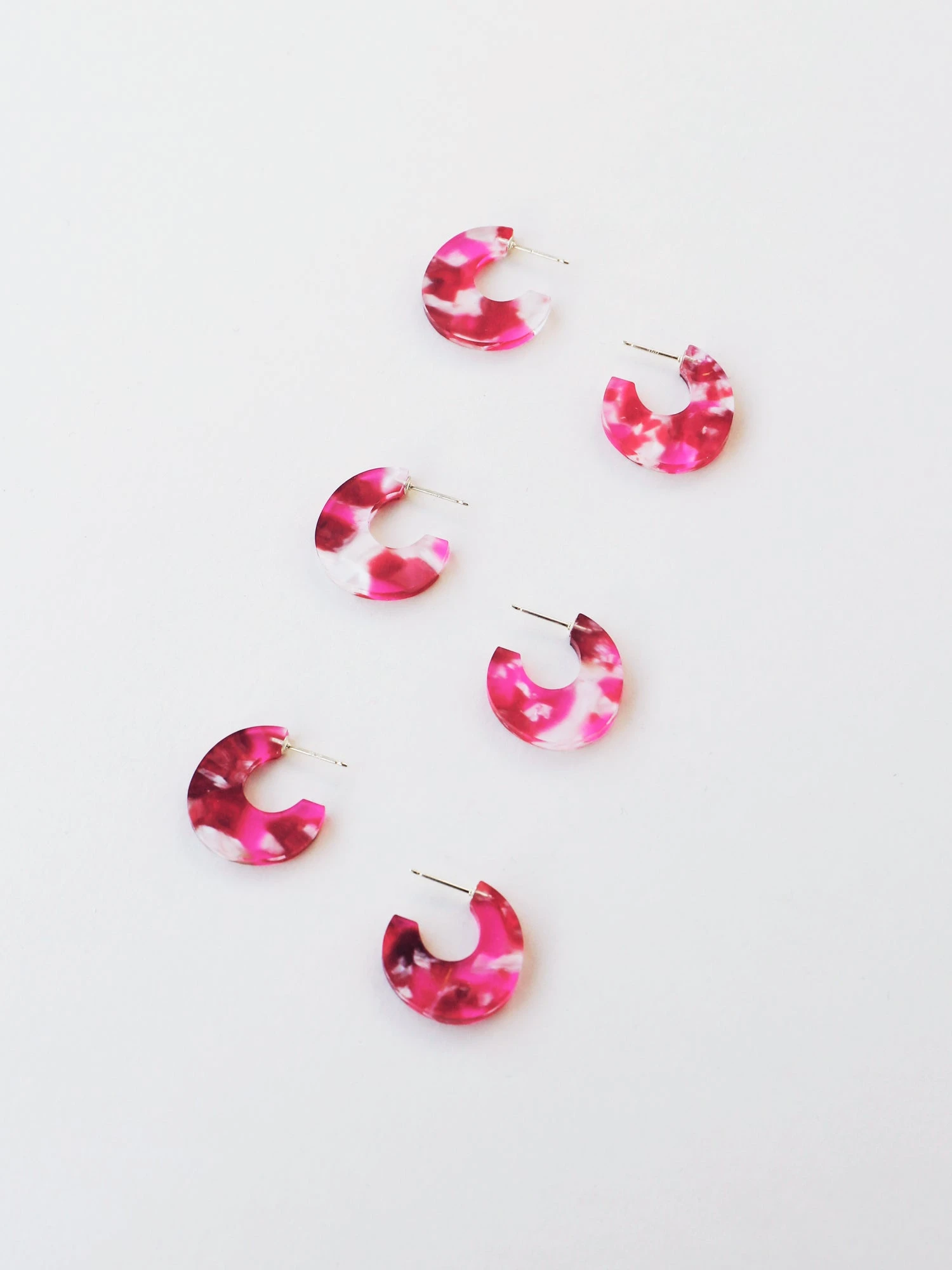 Wolf & Moon Cassia Hoops In Raspberry Crush 9 Wolf & Moon Cassia Hoops In Raspberry Crush - Image 7