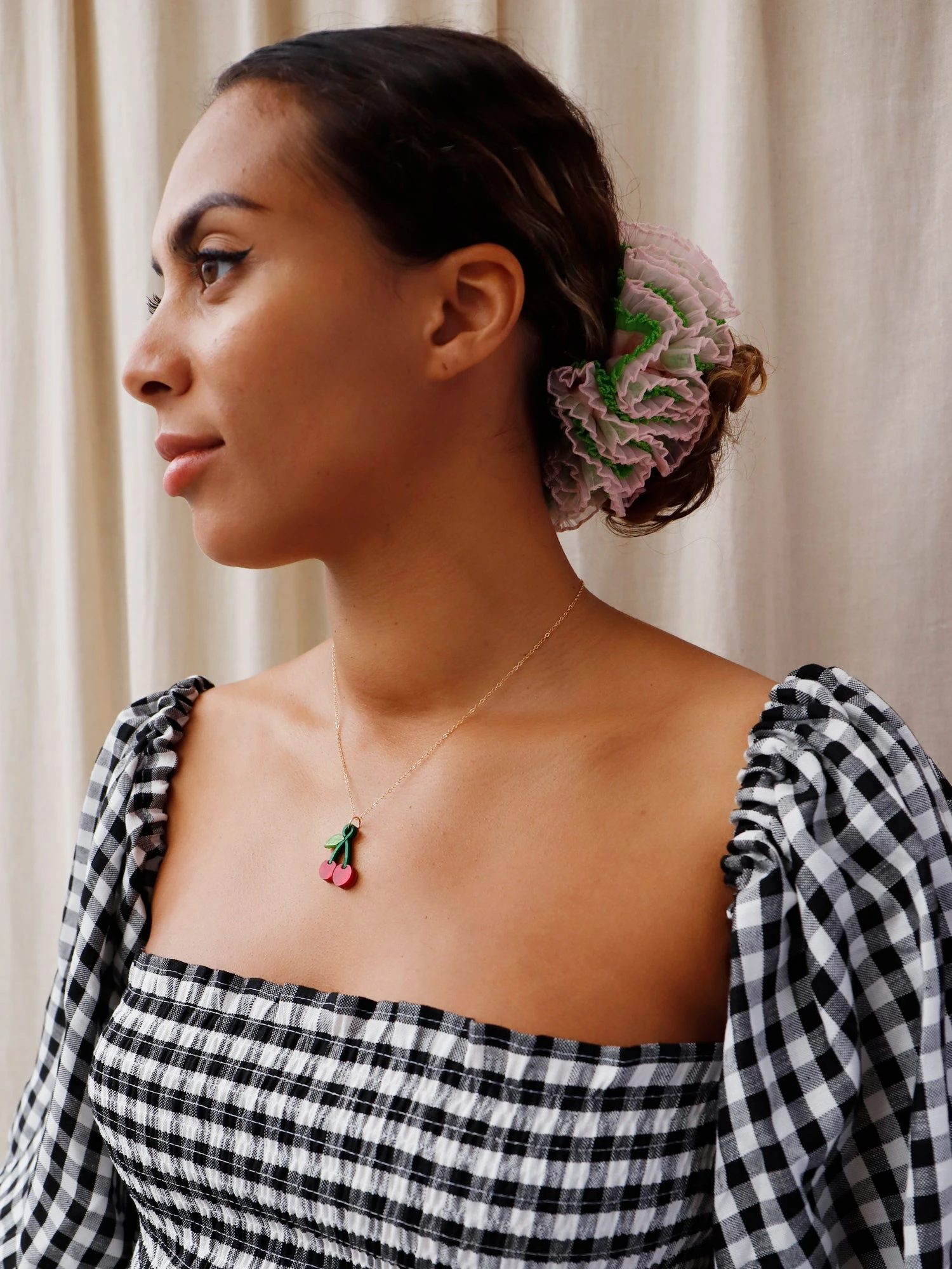 Wolf & Moon Cherry Necklace 4 Wolf & Moon Cherry Necklace - Image 2