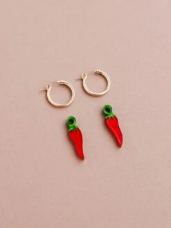 Wolf & Moon Chilli Pepper Hoops 15 Wolf & Moon Chilli Pepper Hoops -Wolf & Moon chilli pepper hoops lifestyle 5