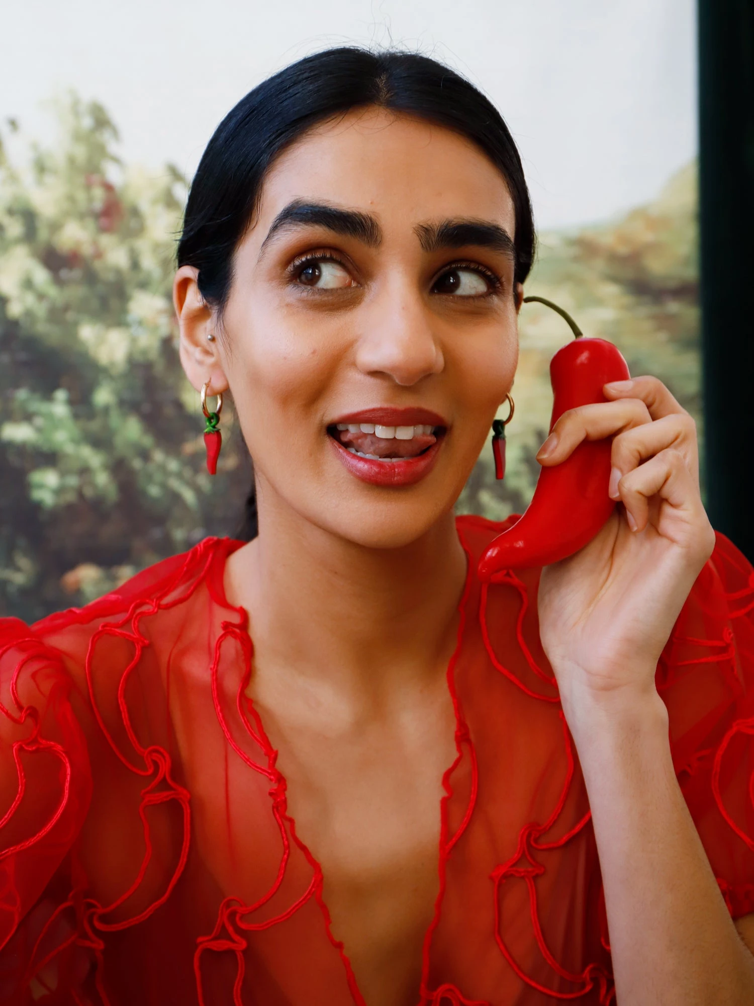 Wolf & Moon Chilli Pepper Hoops 4 Wolf & Moon Chilli Pepper Hoops - Image 2