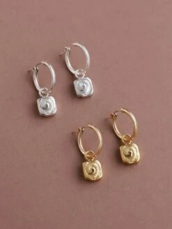 Wolf & Moon Cinnamon Bun Hoops 21 Wolf & Moon Cinnamon Bun Hoops -Wolf & Moon cinnamonbun hoops both lifestyle 2