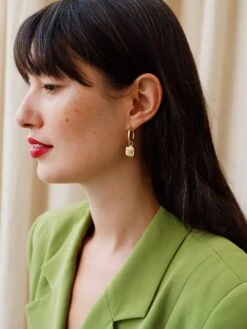 Wolf & Moon Cinnamon Bun Hoops 18 Wolf & Moon Cinnamon Bun Hoops -Wolf & Moon cinnamonbun hoops gold model 2