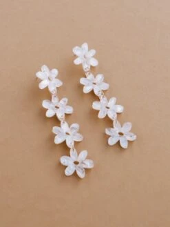 Wolf & Moon Connie Statement Earrings In Off White -Wolf & Moon connie statement earrings offwhite lifestyle 3