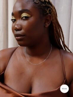 Wolf & Moon Fine Curb Chain 17 Wolf & Moon Fine Curb Chain -Wolf & Moon curb silver 45cm model 2 label